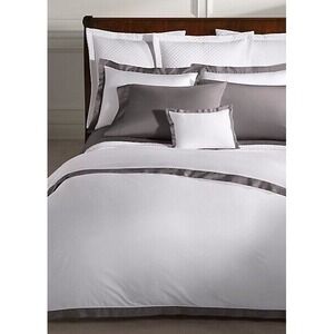 Ralph Lauren Home Organic Cotton Sateen Sheeting Flat Sheet Graphited‎ Grey FULL